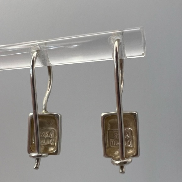 Genevieve & Grace Sterling Silver & Marcasite Rectangular Drop Earrings – New - Picture 13 of 16